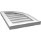 Ekena Millwork Quarter Round Top Right Surface Mount PVC Gable Vent w/ 2"W x 2"P Brickmould Sill Frame, 14"W x 22"H GVPQR14X2203SN - alternate 4